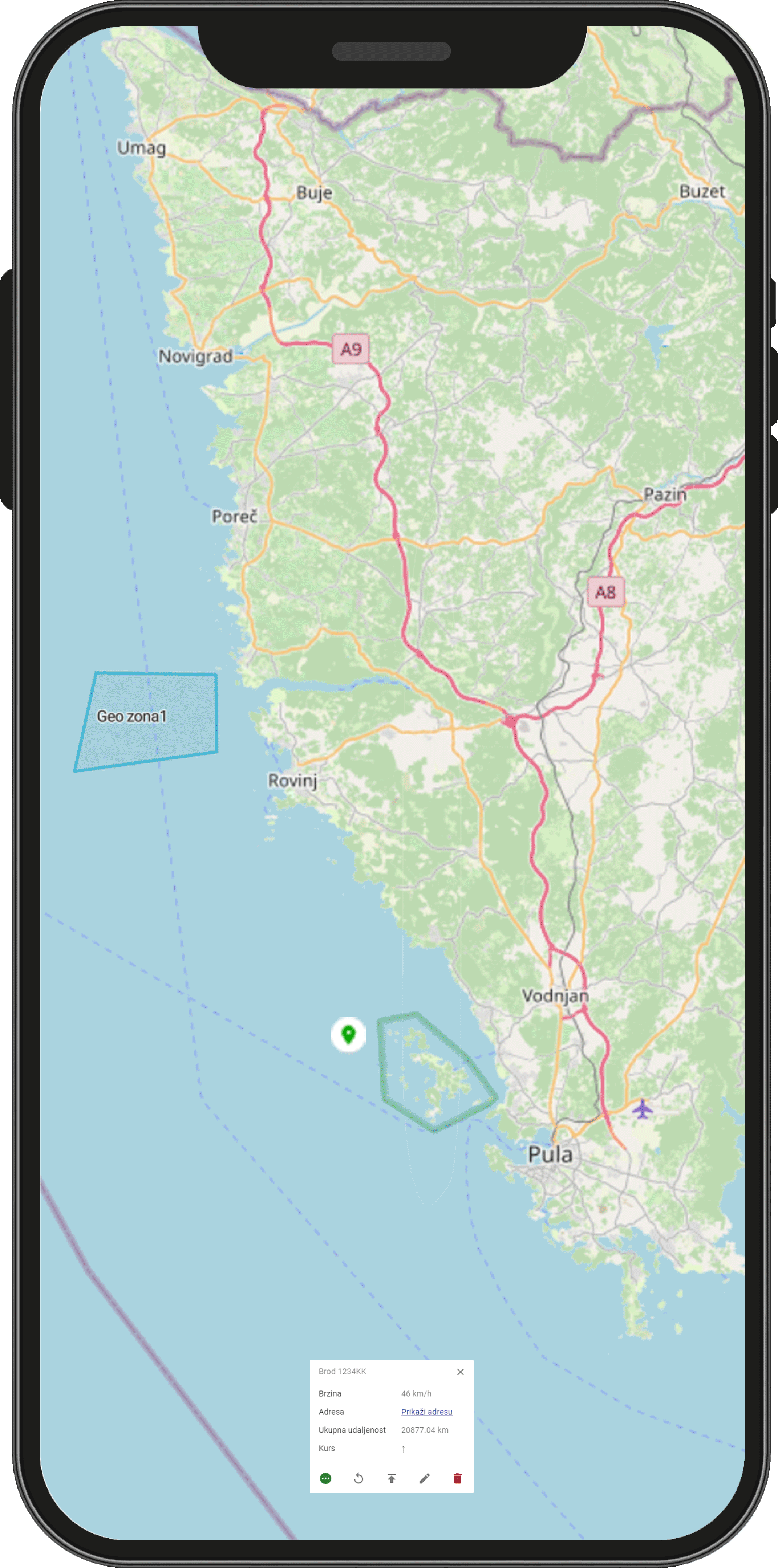 GPS praćenje plovila aplikacija